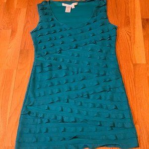 Max Studio Fitted Teal Dress - Small